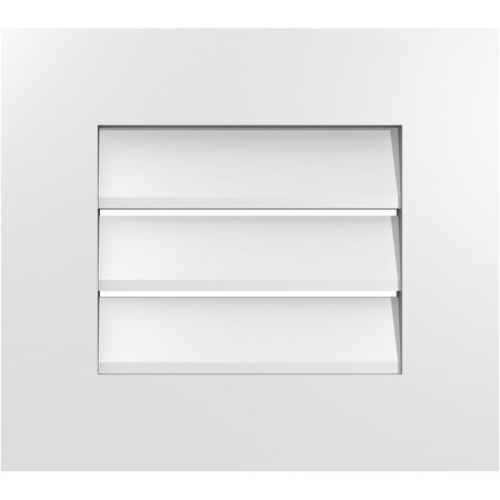 Ekena Millwork Vertical Surface Mount PVC Gable Vent: Functional, w/ 3-1/2"W x 1"P Standard Frame, 18"W x 16"H GVPVE18X1601SF